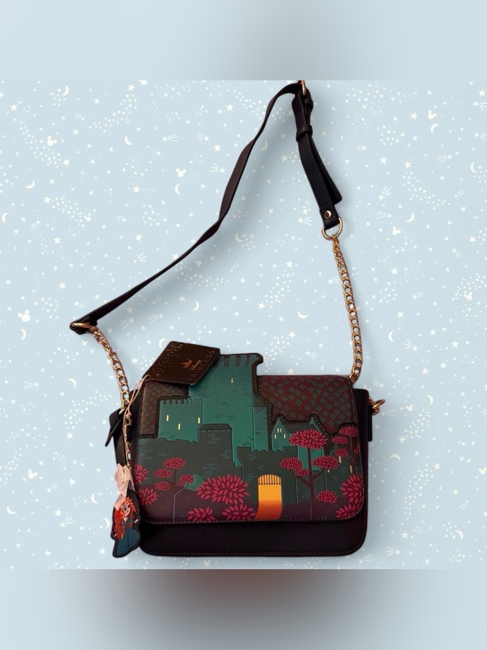 Loungefly Disney Pixar Merida Brave Castle Crossbody Bag